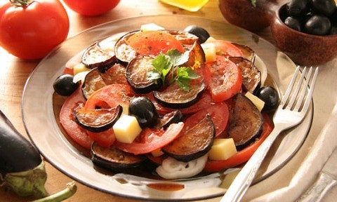 салат баклажаны с помидорами