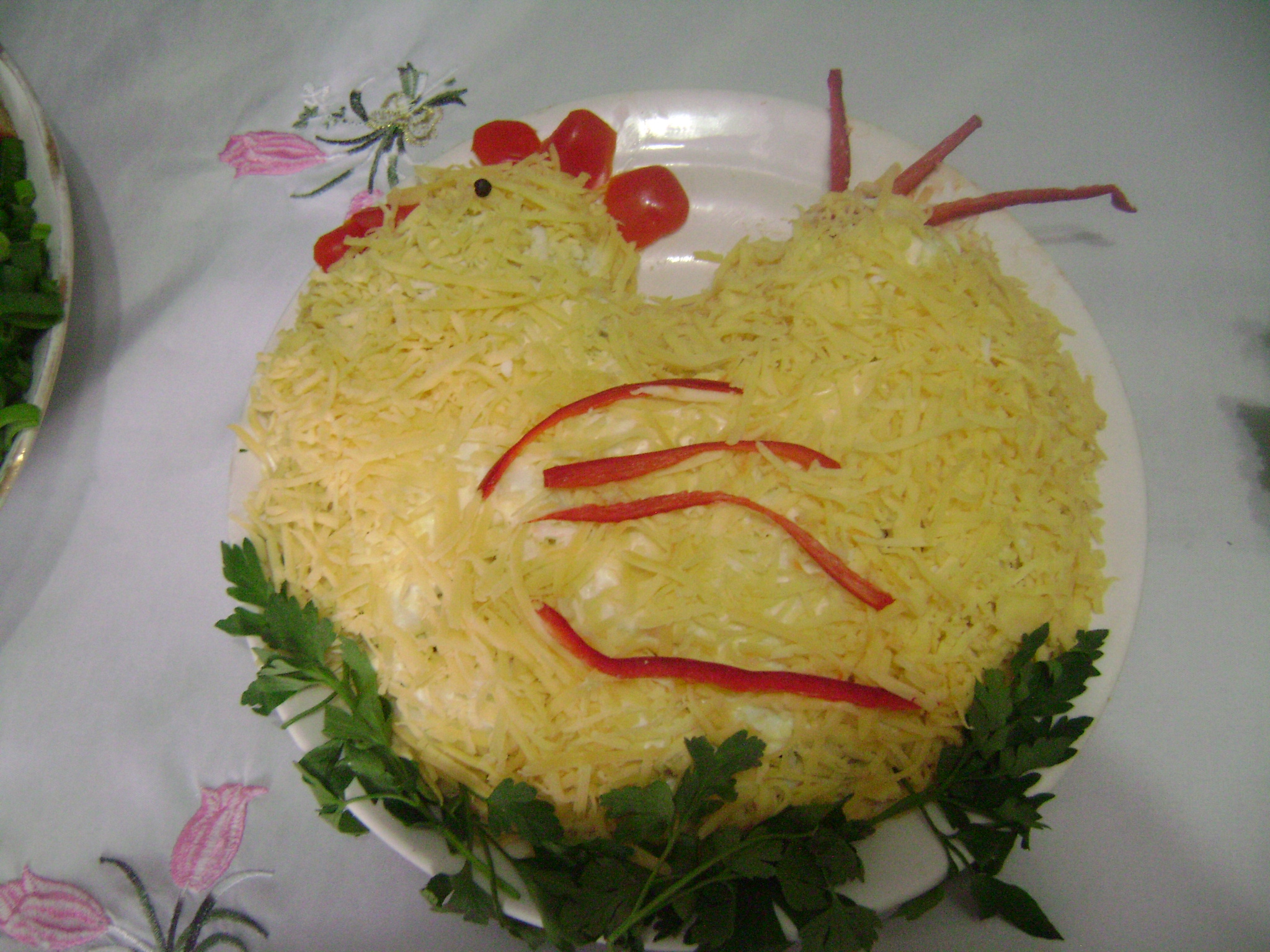 Печеночный салат «Петушок»