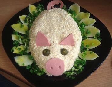 салат в год свиньи